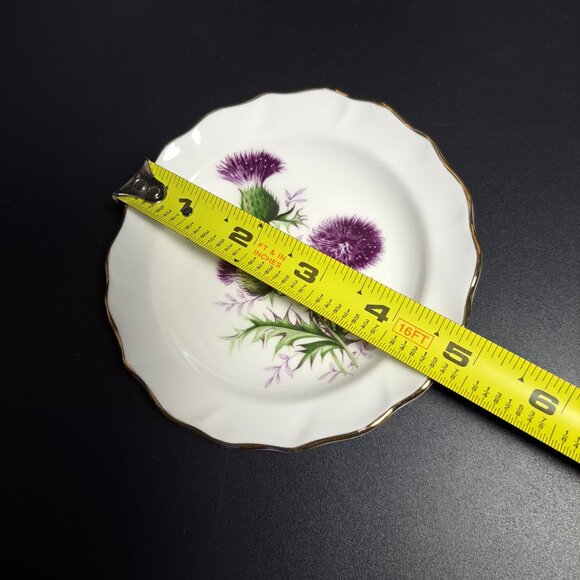 Duchess Thistle Bone China Coaster With Gold Trim - Picture 3 of 4